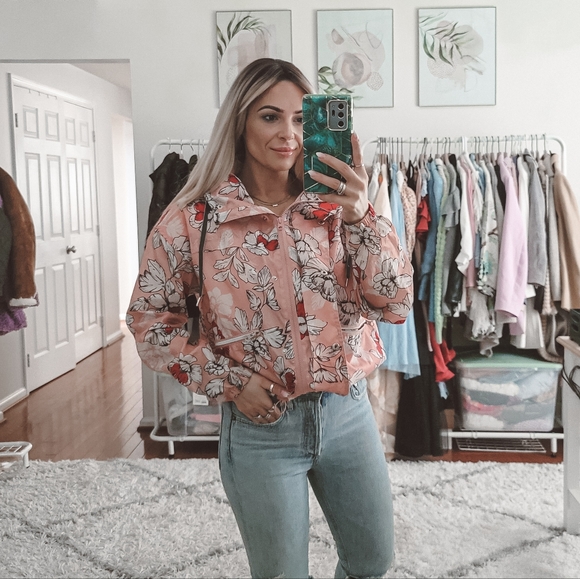 Primark Jackets & Coats Primark Floral Cropped Rain Jacket Poshmark